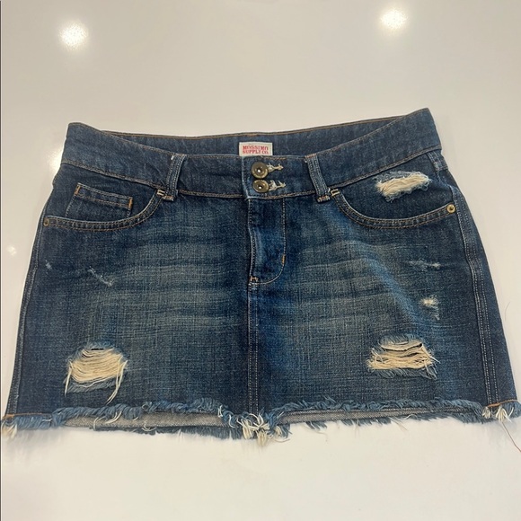 Mossimo Supply Co Blue Mini Skirt Casual Night Out - Picture 1 of 4